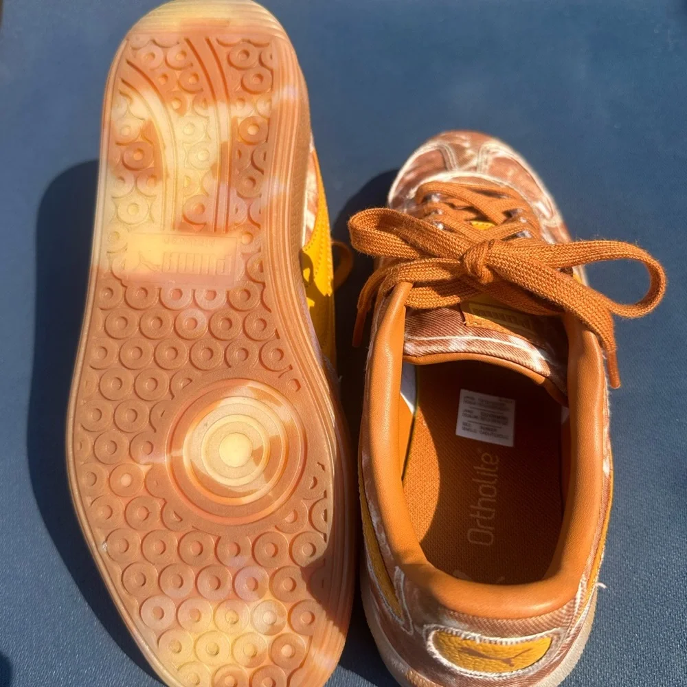 PUMA women’s Orange Tie-Dye Palermo Sneakers size 9.5 color ginger tea - Picture 6 of 9